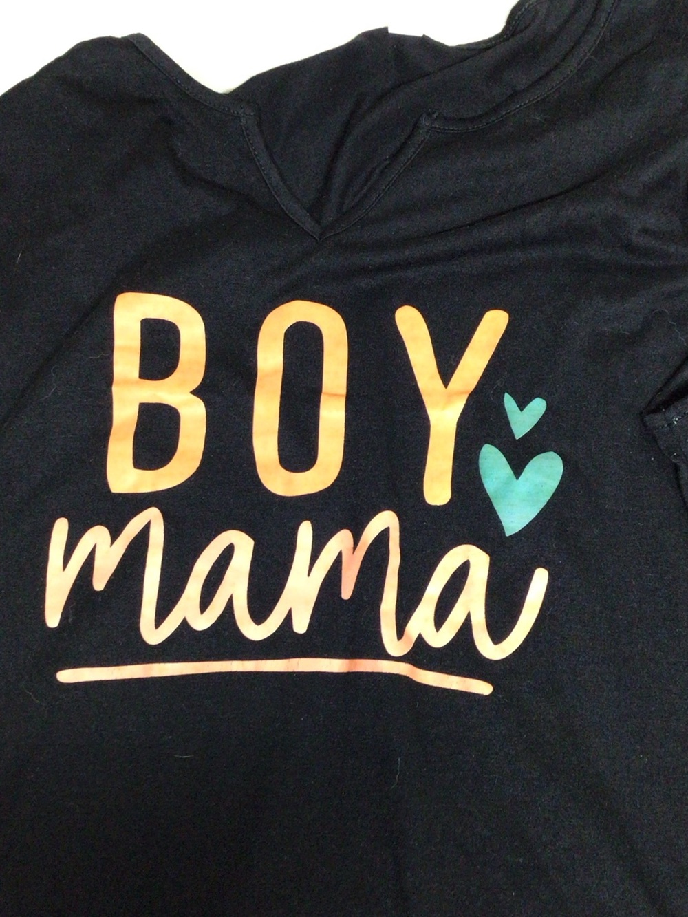 Source Unknown Black Tank Top with Coral and Teal Print - Picture 9 of 9